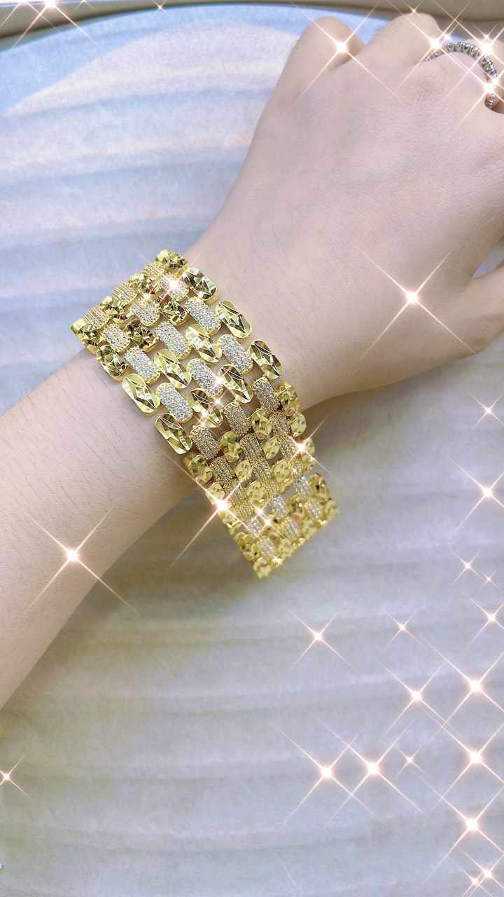 Lắc Tay Xi Đính Đá Cao Cấp