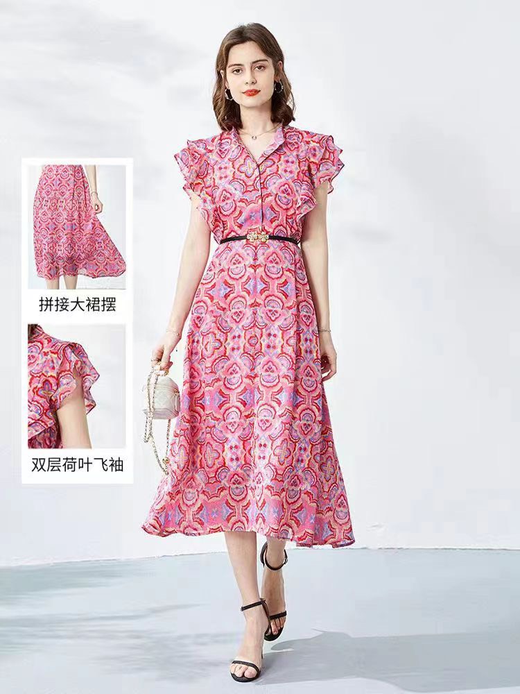Đầm Qc Sơ Mi Tay Bèo