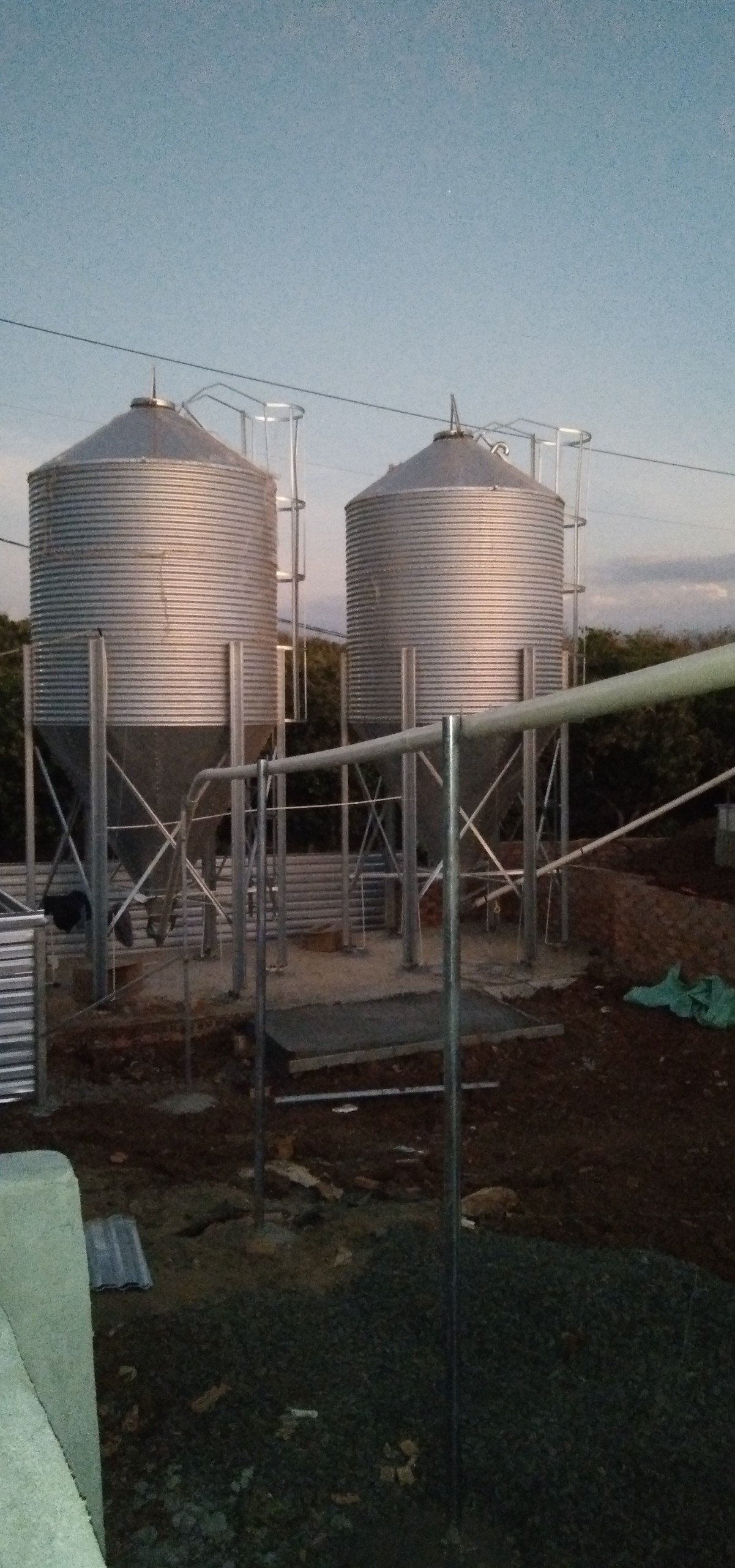 LÊN BỒN SILO VÀ ĐƯỜNG ĂN CHO TRANG TRẠI HEO BÌNH PHƯỚC