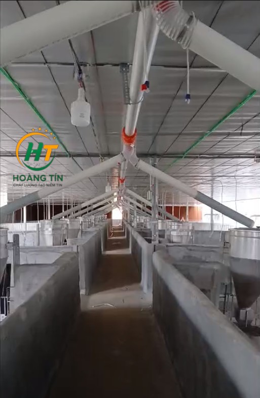 BỒN SILO 27 TẤN KẾT HỢP ĐƯỜNG ĂN TỰ ĐỘNG CHO TRẠI HEO