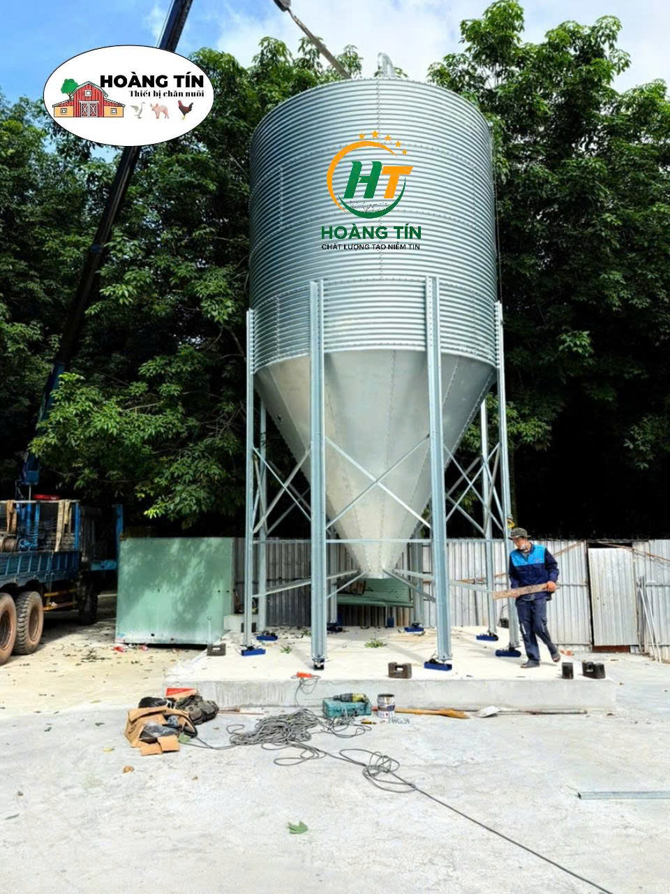Silo Chứa Cám 33 Tấn – Giải Pháp Lưu Trữ Cám Hiệu Quả Cho Trang Trại Quy Mô Lớn