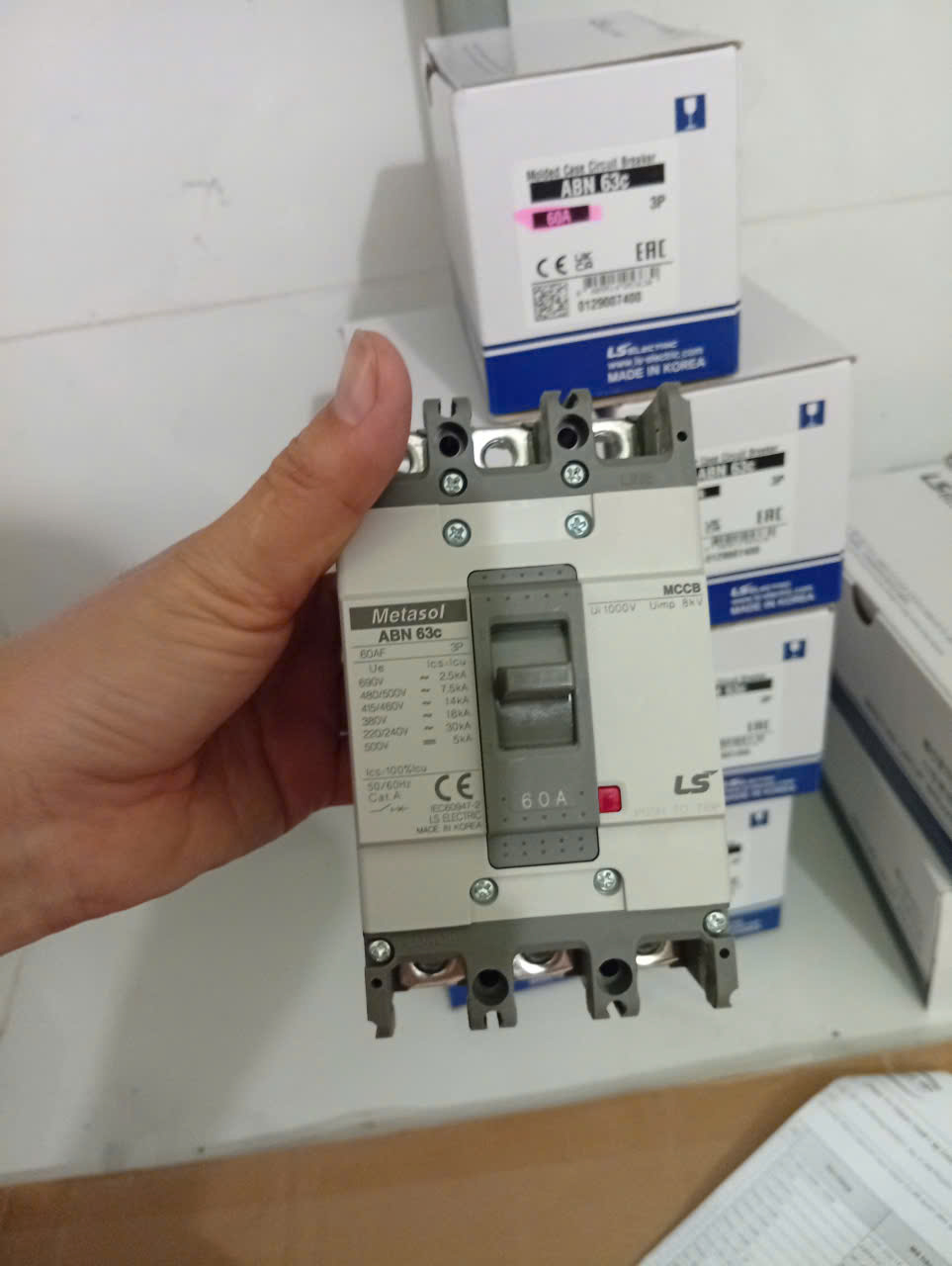 Cầu Dao Dạng Khối LS Electric Metasol ABN53c 3 Pha 60A 18kA – Bảo Vệ Hệ Thống Điện Hiệu Quả
