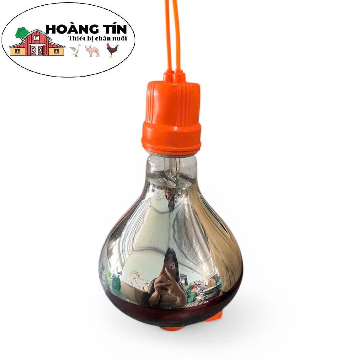 Đui đèn sứ chống cháy bọc nhựa ( màu cam)