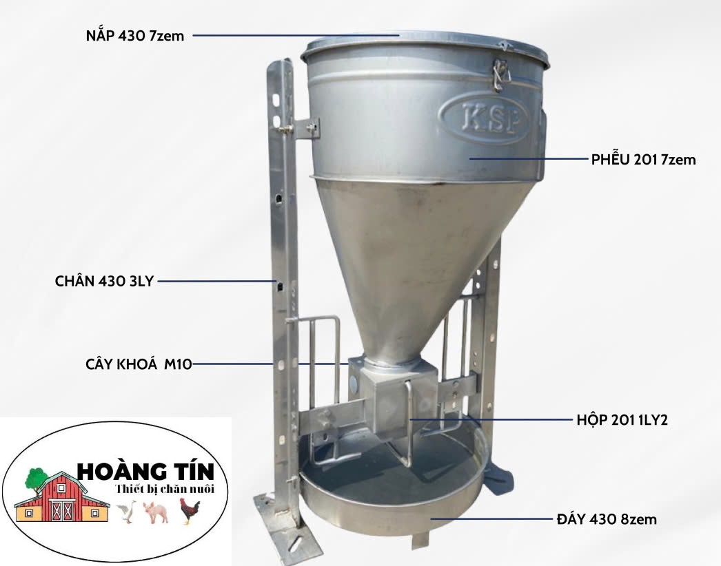 MÁNG ĂN CHO HEO 80 KG, MÁNG INOX, MÁNG HEO LỆCH TÂM, MÁNG HEO THỊT