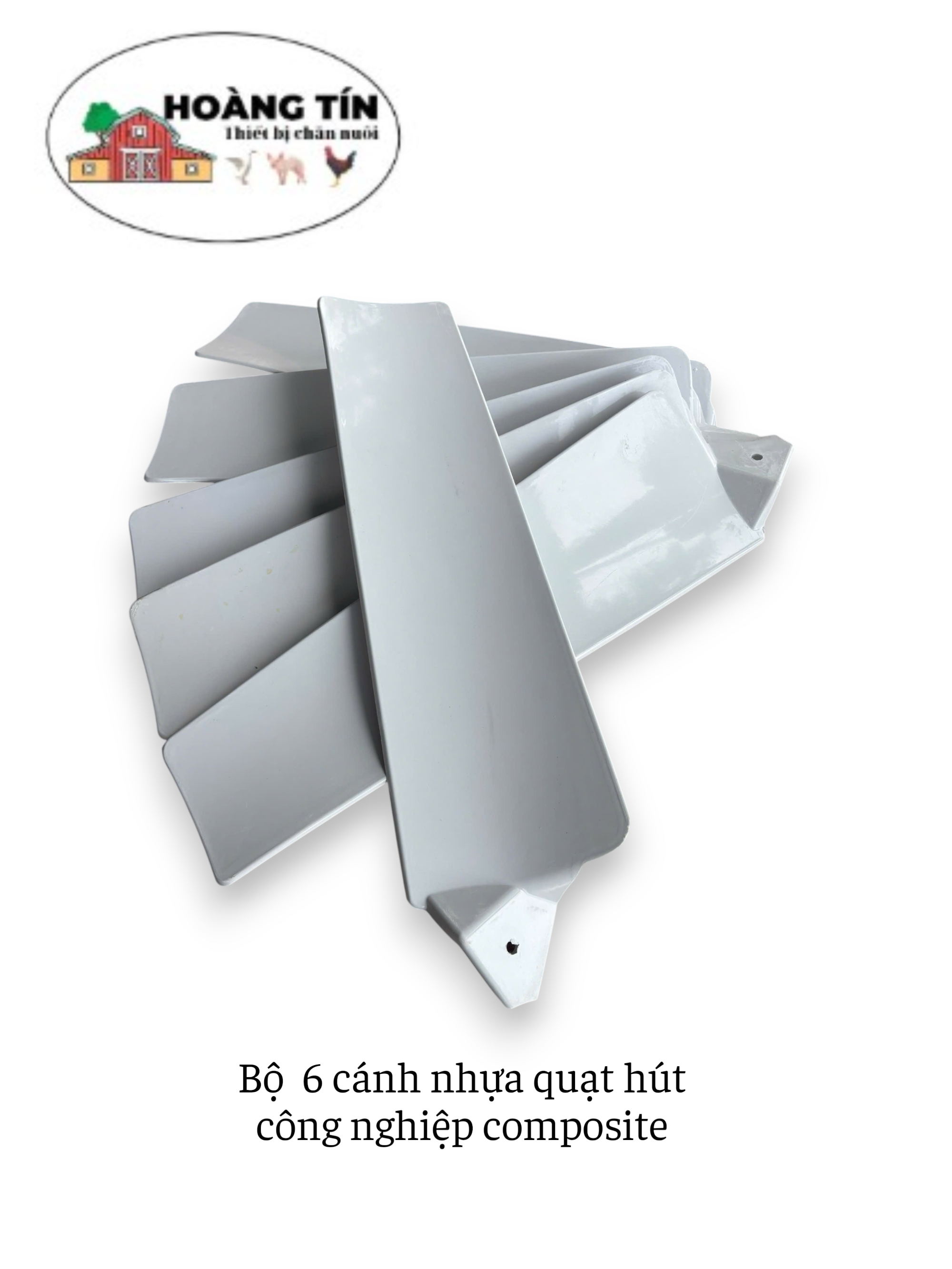 Bộ 6 cánh quạt nhựa composite dành cho quạt hút chuồng trại