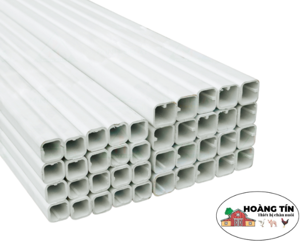 Ống nước vuông 22 x 22 mm, 13 lỗ Nhựa PVC trắng Dài 4 mGU 01 -2
