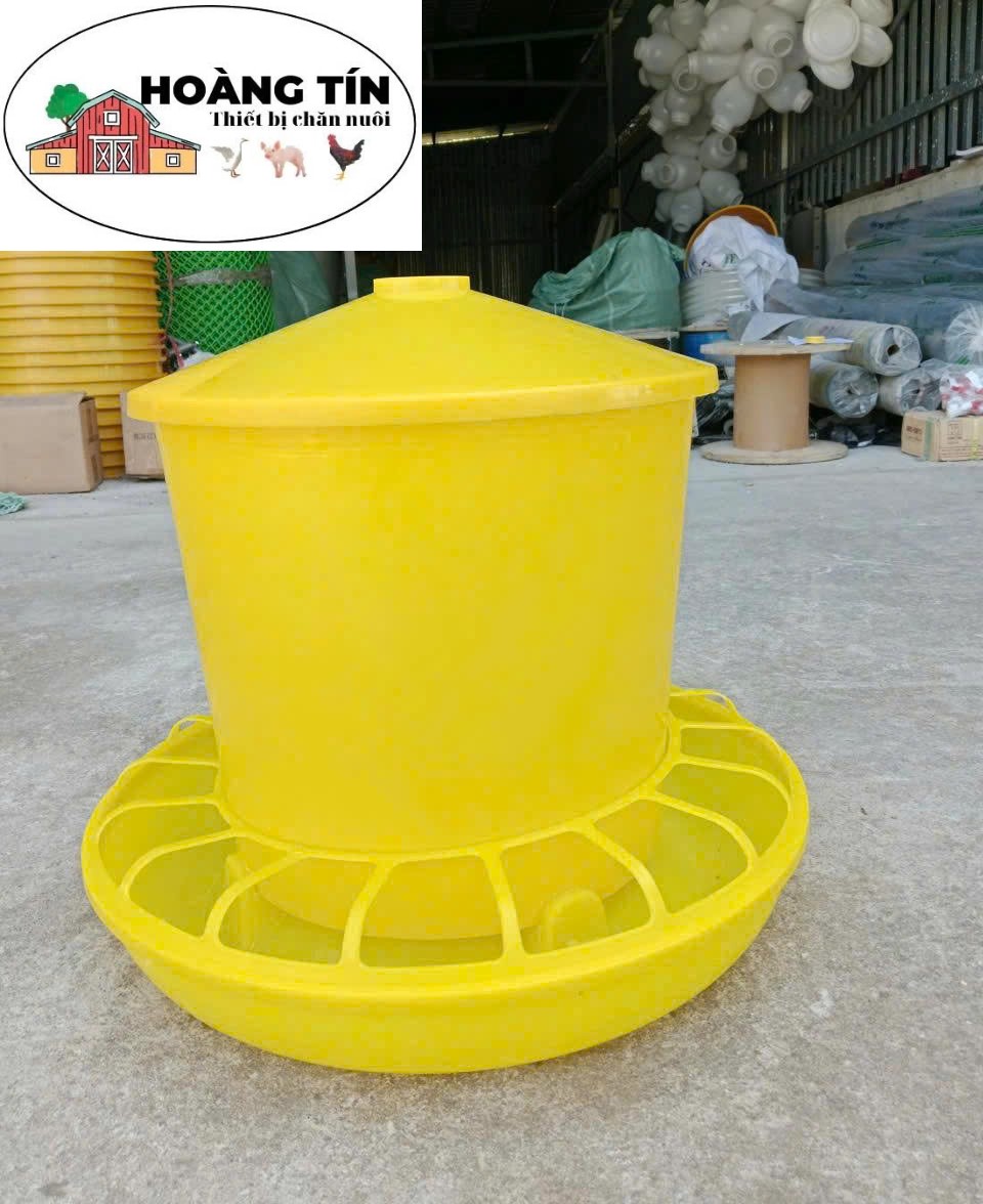 COMBO 10 CÁI MÁNG ĂN CHO VỊT, MÁNG ĂN CHO GÀ CÓ NẮP, LOẠI MÁNG NHỰA MÀU VÀNG 20KG