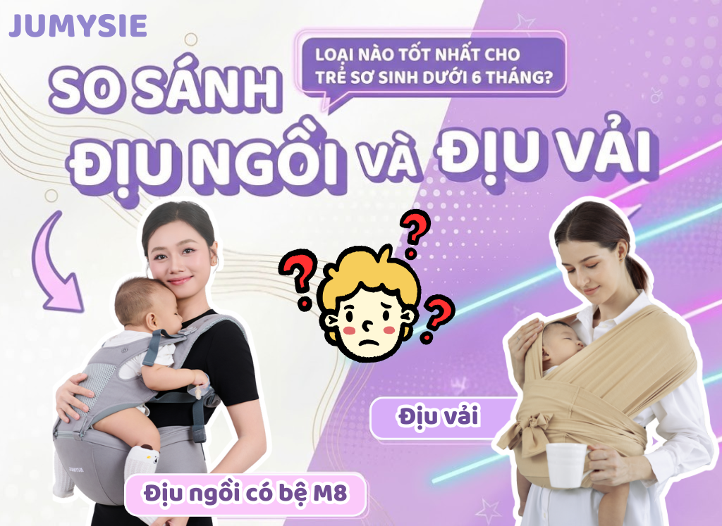 So Sánh Địu Vải Và Địu Ngồi (Hipseat): Loại Nào Tốt Nhất Cho Trẻ Sơ Sinh Dưới 6 Tháng?