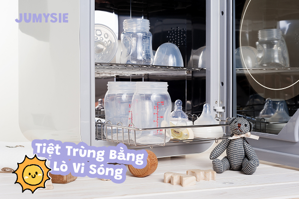 Hướng dẫn tiệt trùng máy hút sửa bằng lò vi sóng