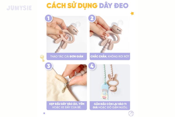 Hướng dẫn sử dụng sản phẩm dây đeo ti của Jumysie