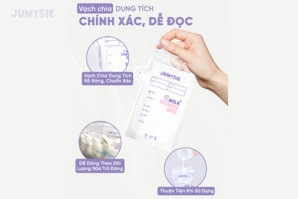 Vạch chia dung tích giúp mẹ dễ dàng theo dõi 
