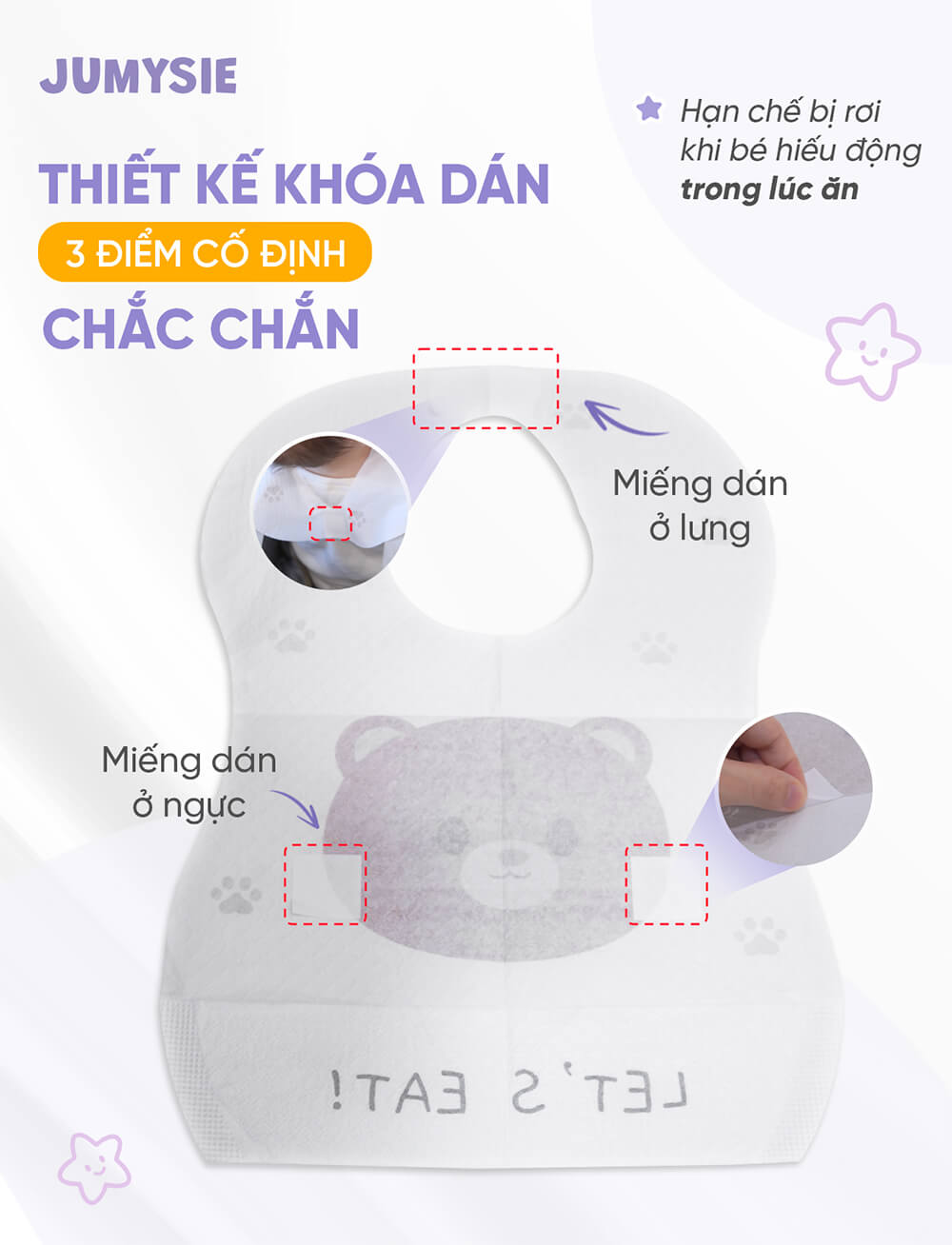 Khóa dán 3 điểm cố định chắc chắn