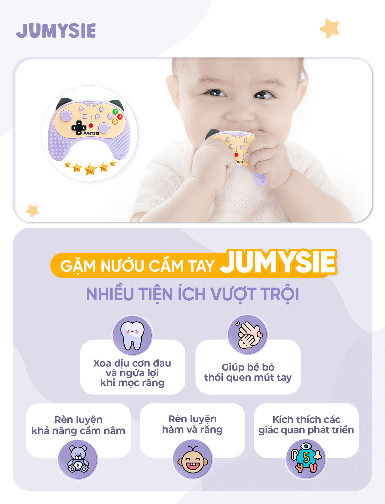 Gặm Nướu Hình Game Jumysie - Chất Liệu An Toàn Không Chứa BPA