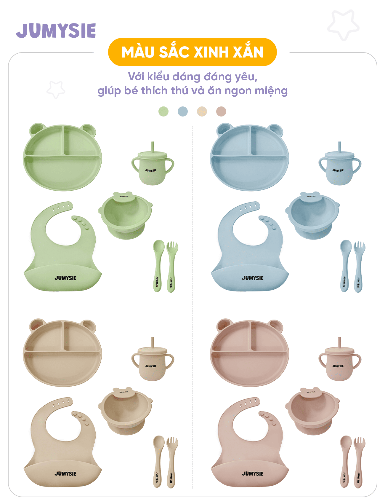 Set ăn dặm 6 món Jumysie