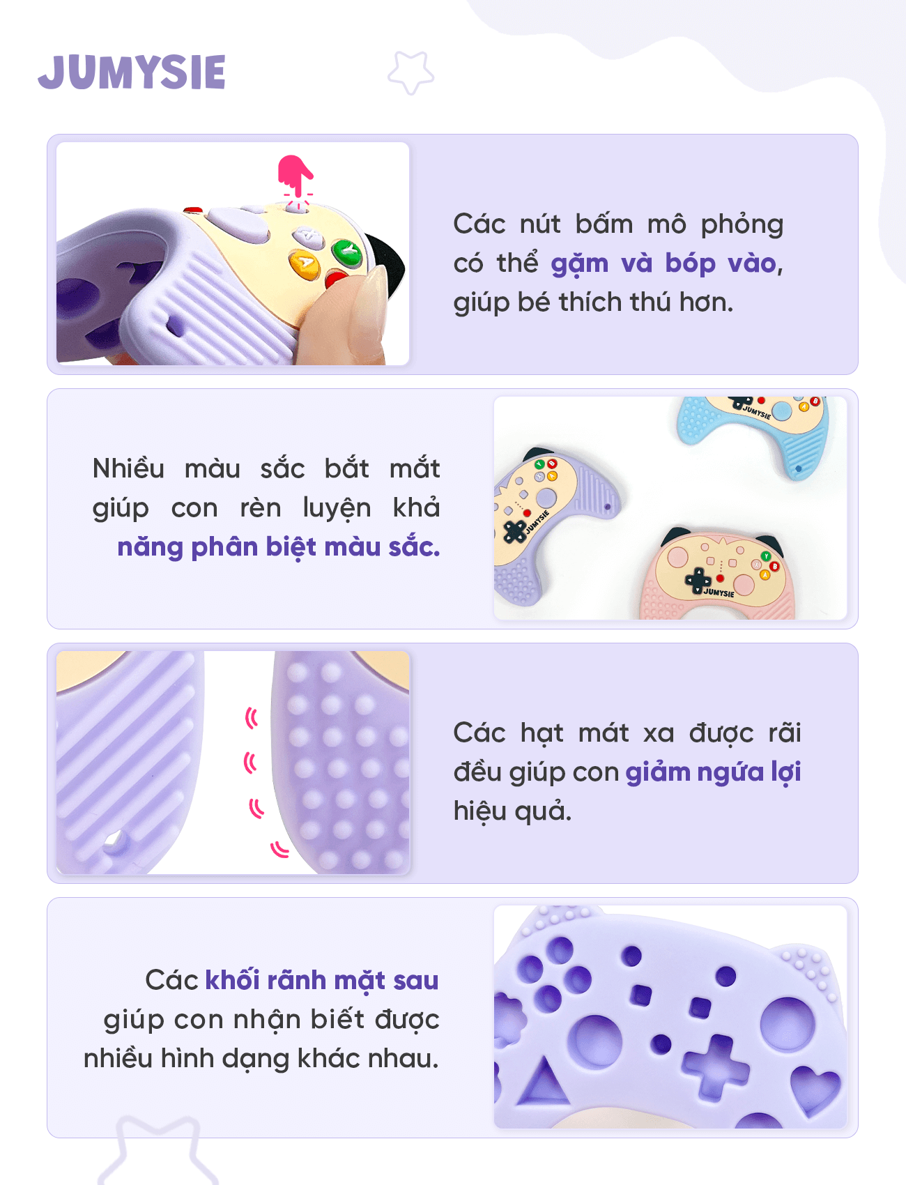 Gặm Nướu Hình Game Jumysie - Chất Liệu An Toàn Không Chứa BPA