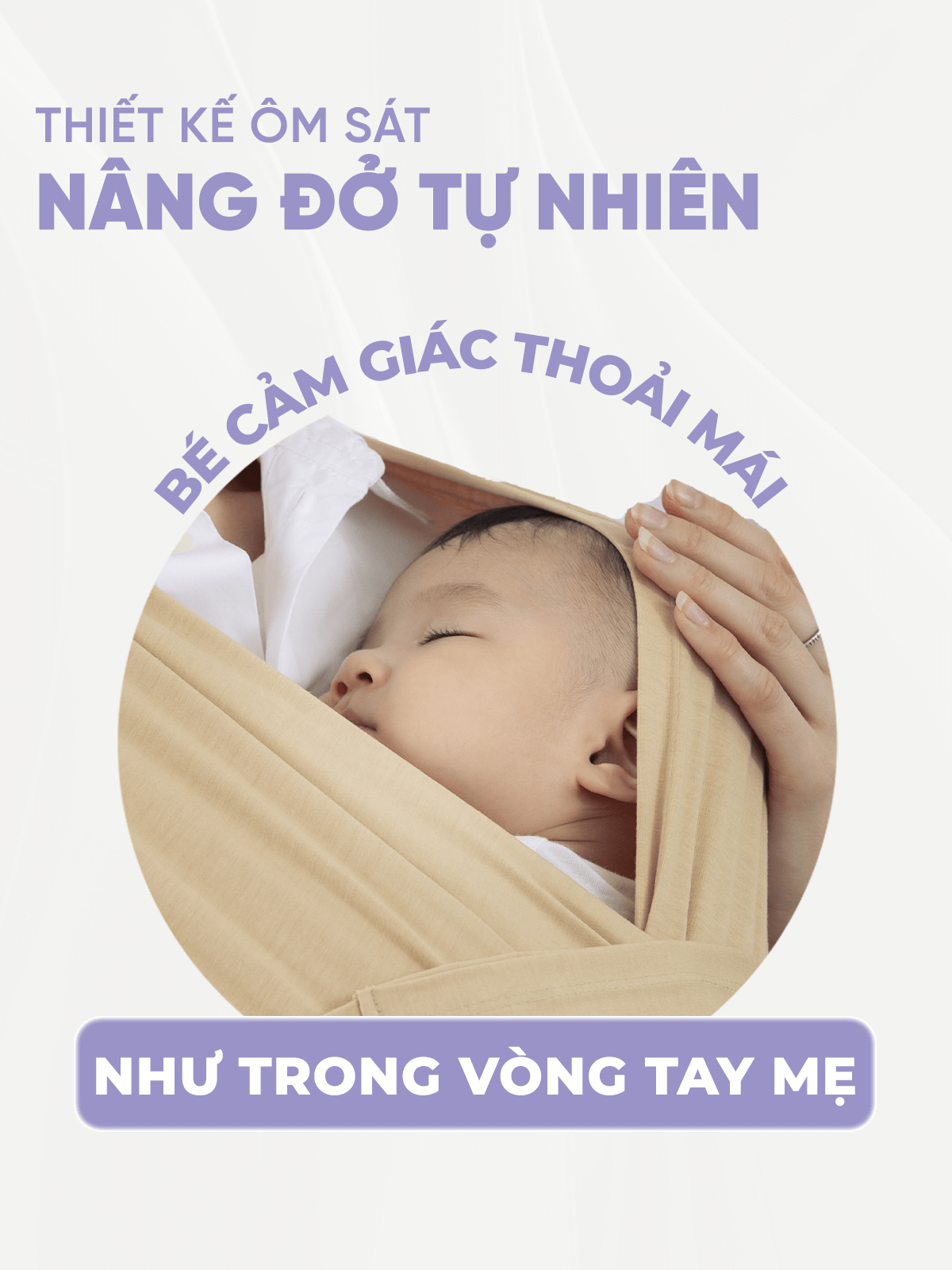 Địu Vải Jumysie - Màu Maroon, Cotton Êm Ái Cho Bé Sơ Sinh Đến 18 Tháng