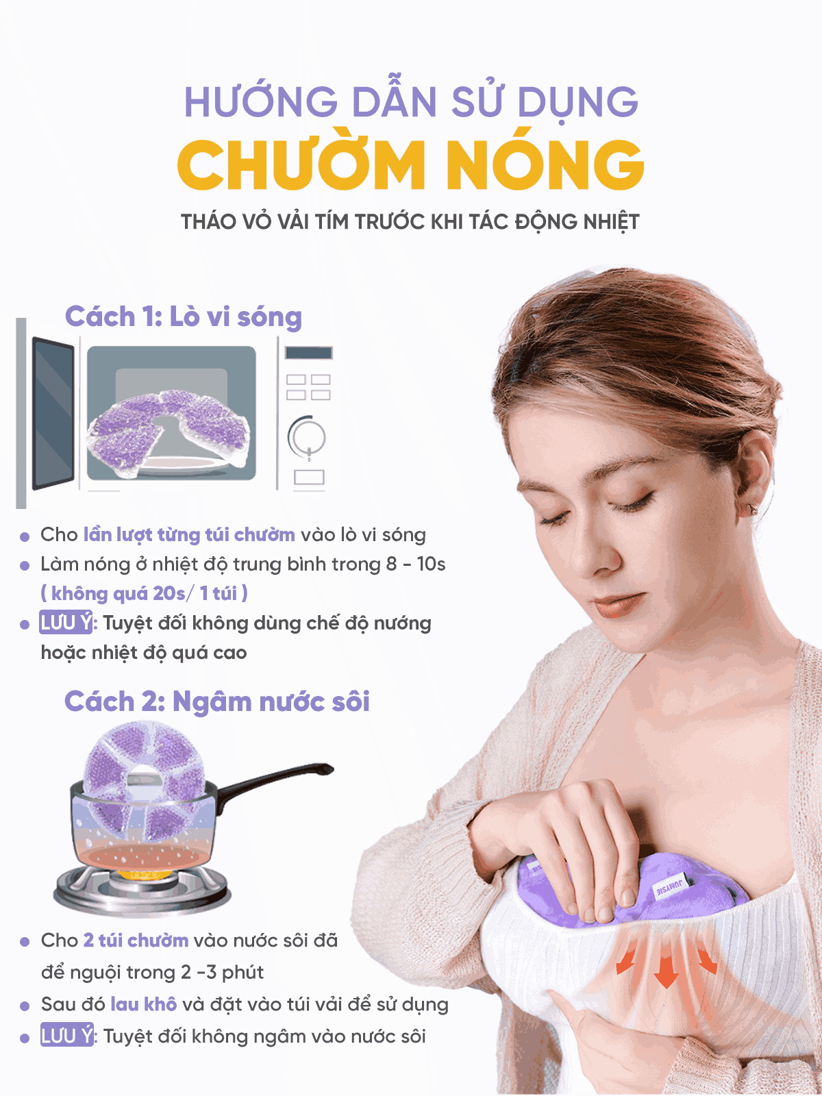 Túi Chườm Ngực Jumysie: Giảm đau, thông tắc tia sữa