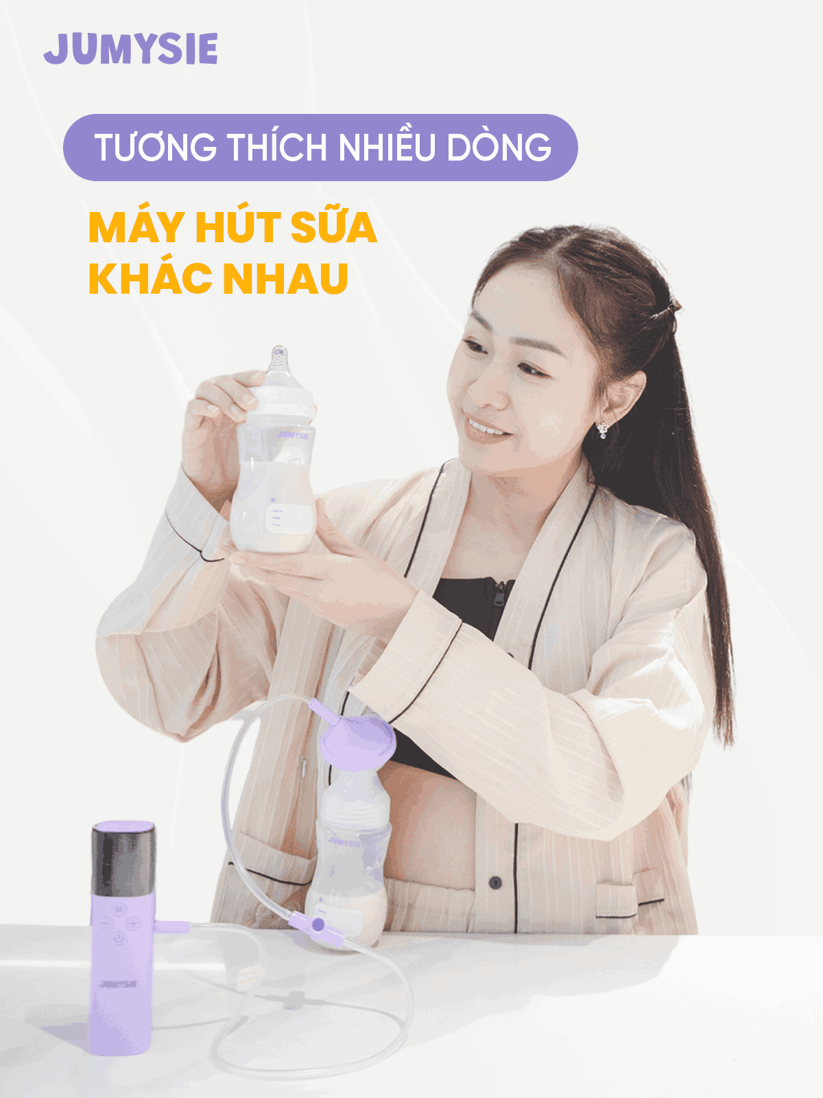Bình Trữ Sữa 180ml/260ml Jumysie - Cổ Rộng, Chống Sặc, An Toàn