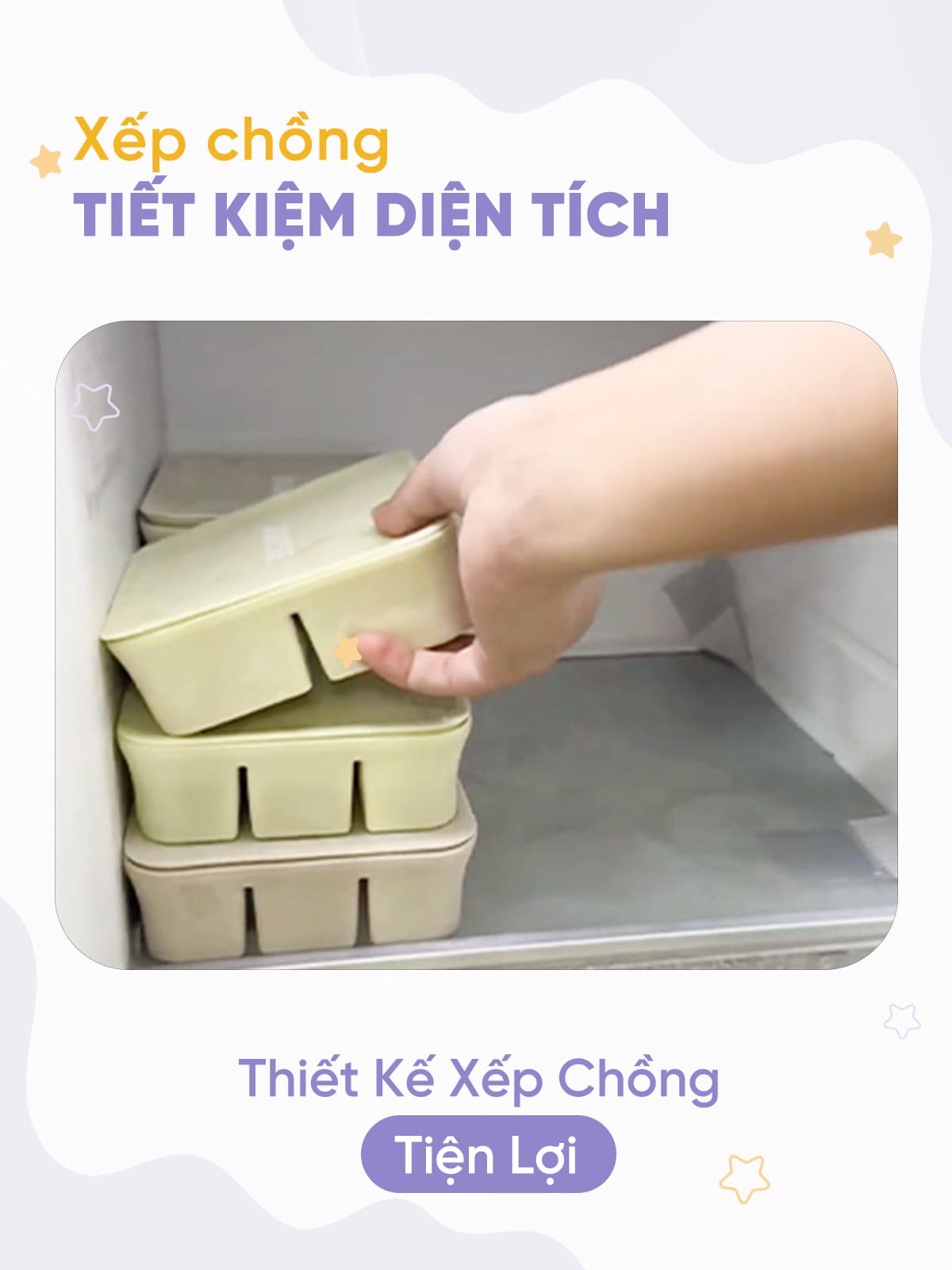 Khay trữ đông đồ ăn dặm cho bé (6 ngăn/12 ngăn)