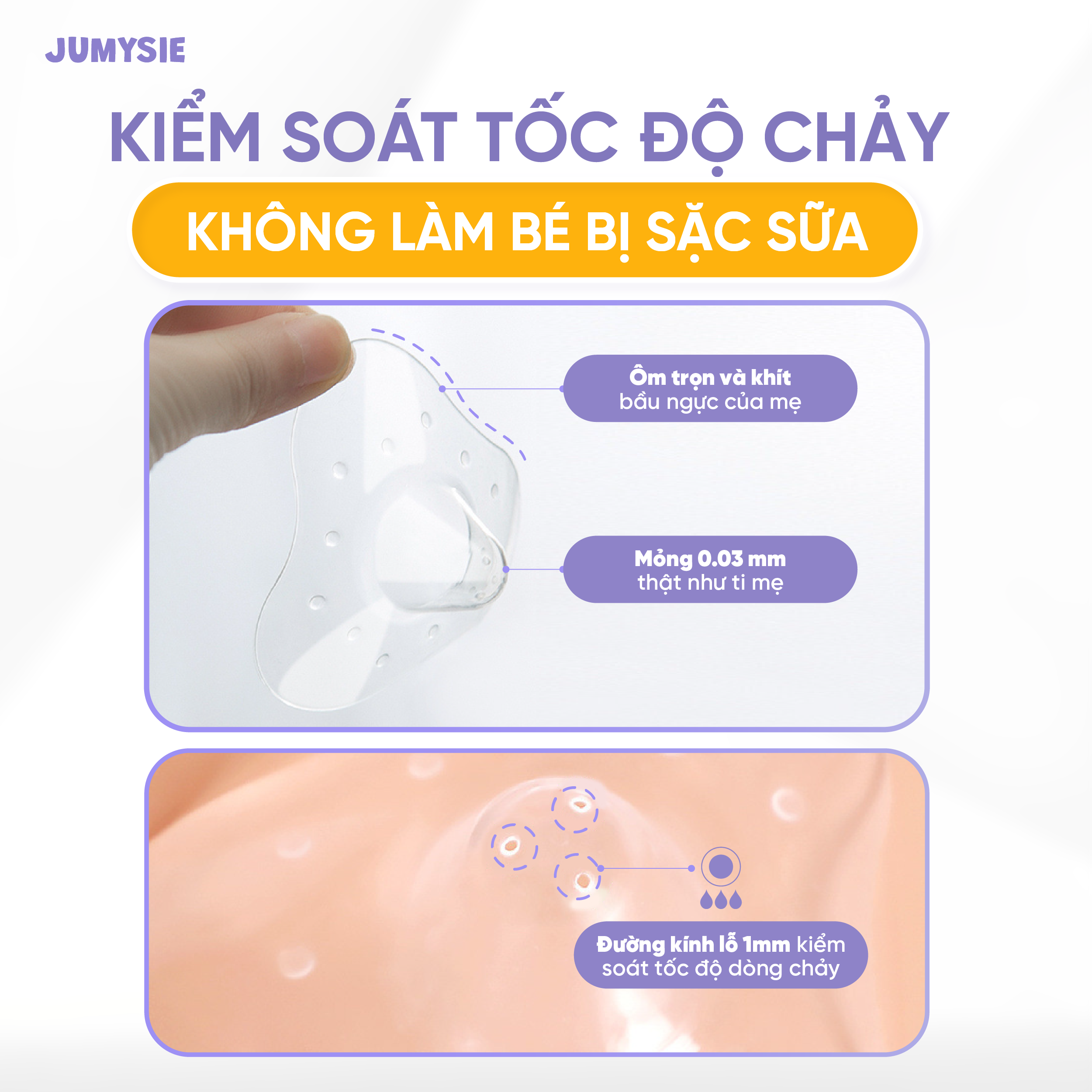 Núm Trợ Ti Jumysie Silicone Cao Cấp Siêu Mềm