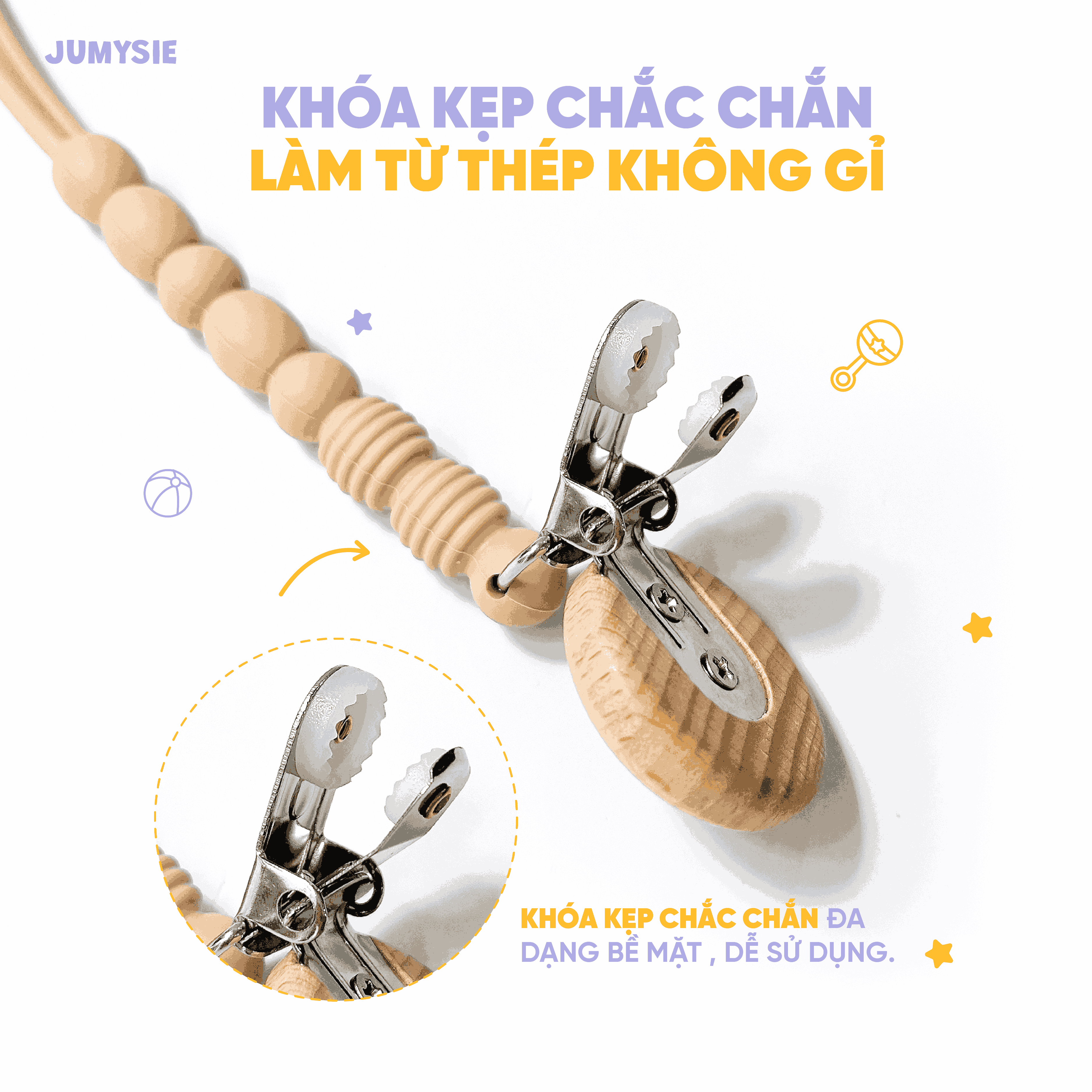Dây Đeo Ti Giả Silicone Jumysie – An Toàn, Tiện Lợi Cho Bé Yêu