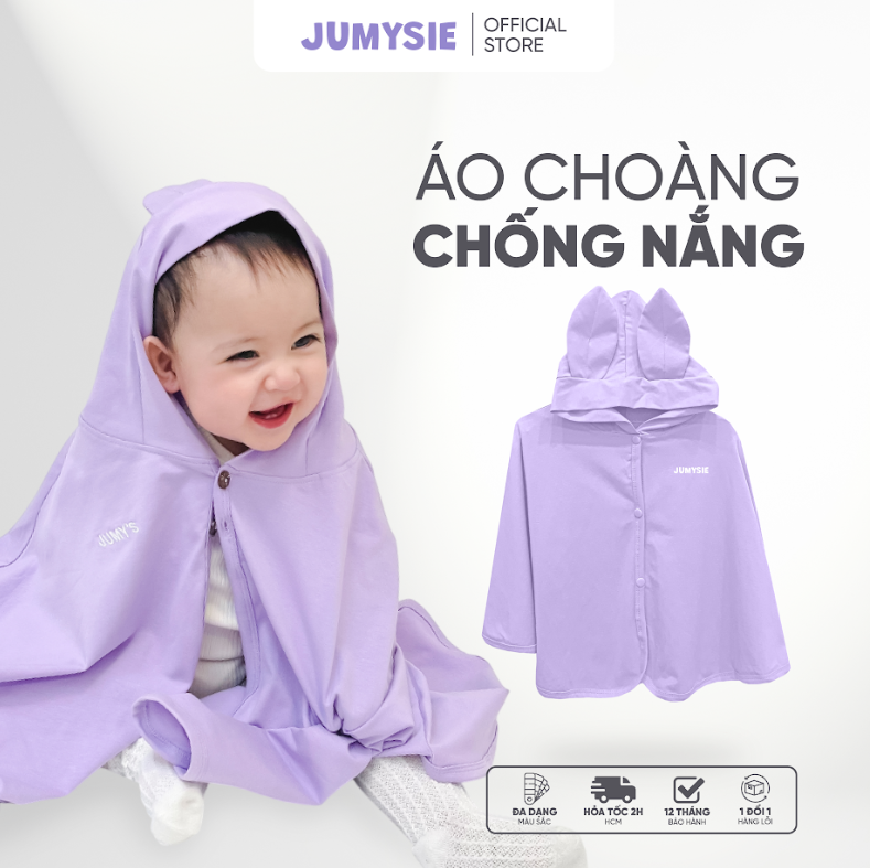 Áo Choàng Cho Bé Jumysie – Cotton Mềm Mại, Thoáng Mát, Dành Cho Bé 0-36 Tháng