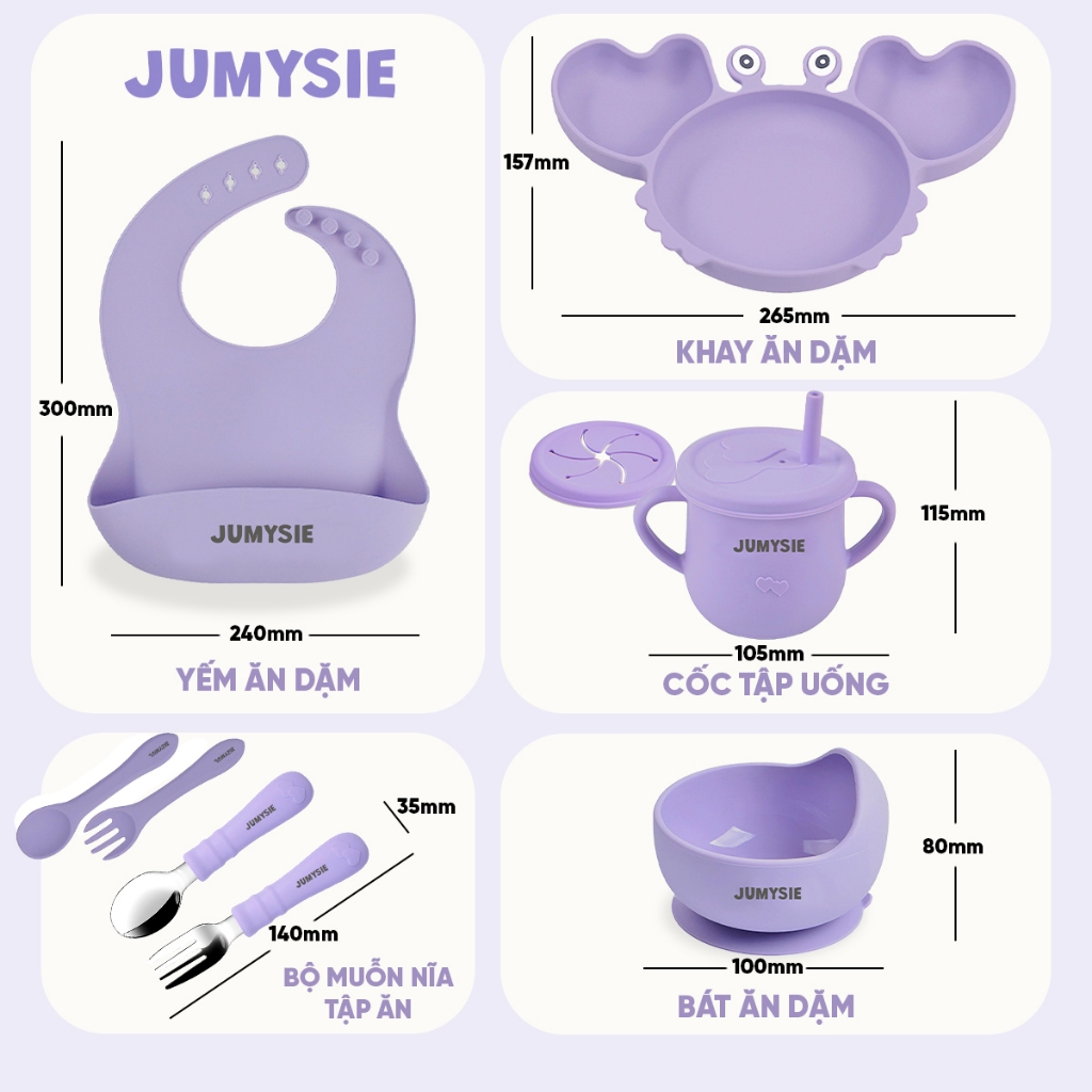 Set ăn dặm con cua 9 món Jumysie