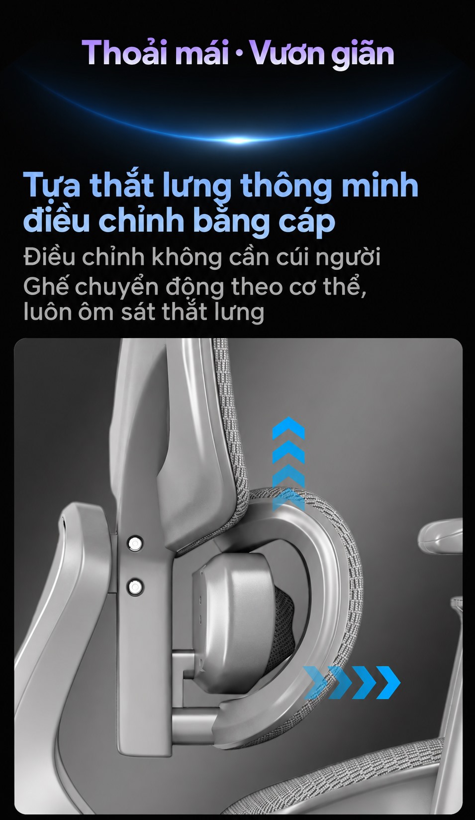 Hệ thống đỡ thắt lưng điều khiển bằng cáp của SAIGU Titan A-MAX