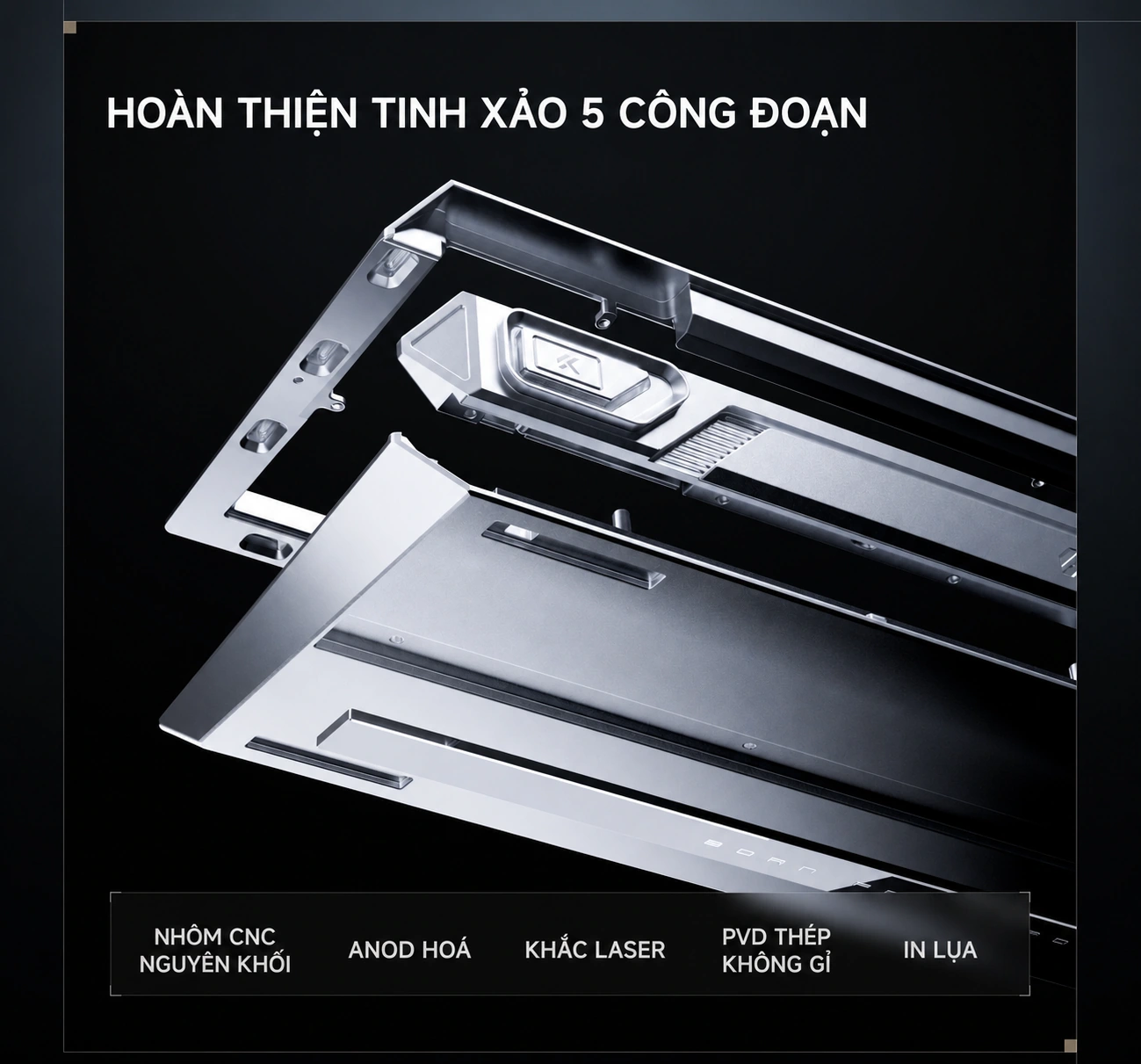 Hoàn thiện nhôm CNC của MCHOSE God 60