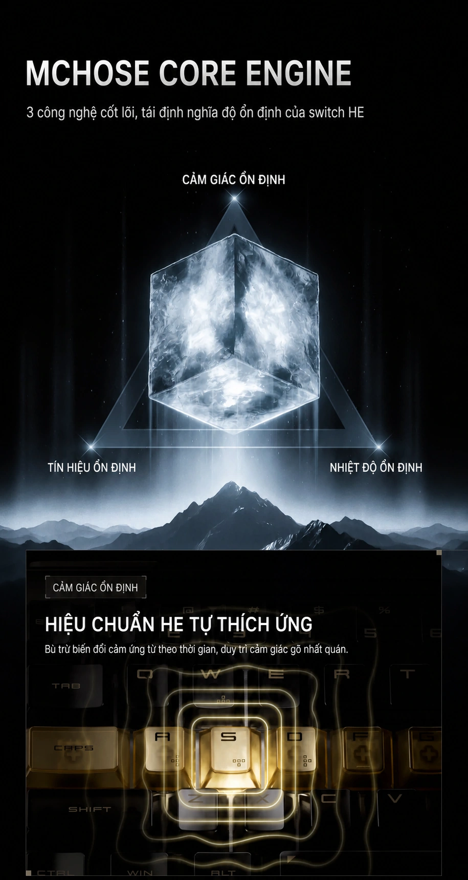 MCHOSE Core Engine và hiệu chuẩn HE tự thích ứng