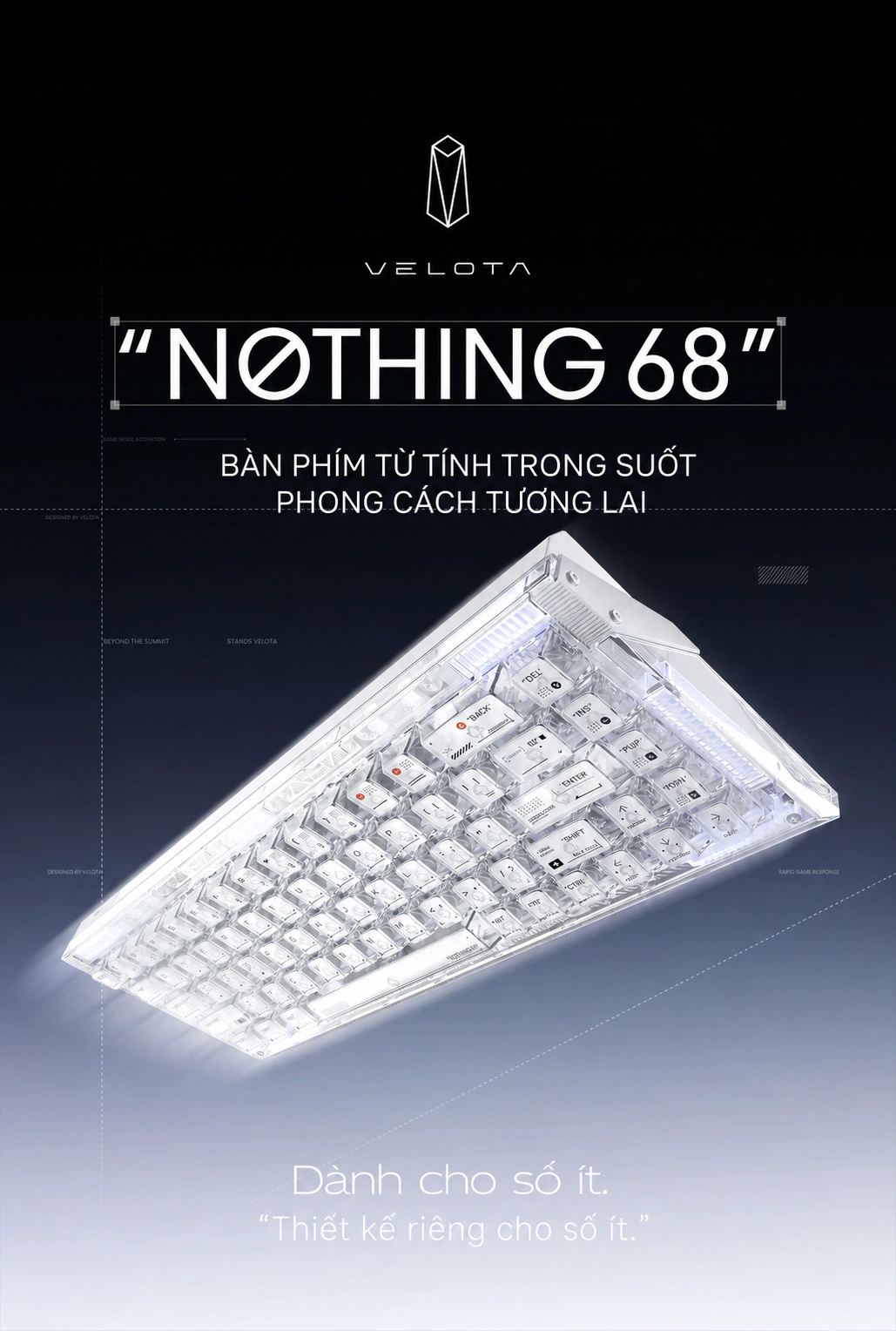 Trang giới thiệu bàn phím cơ từ tính VELOTA NOTHING 68