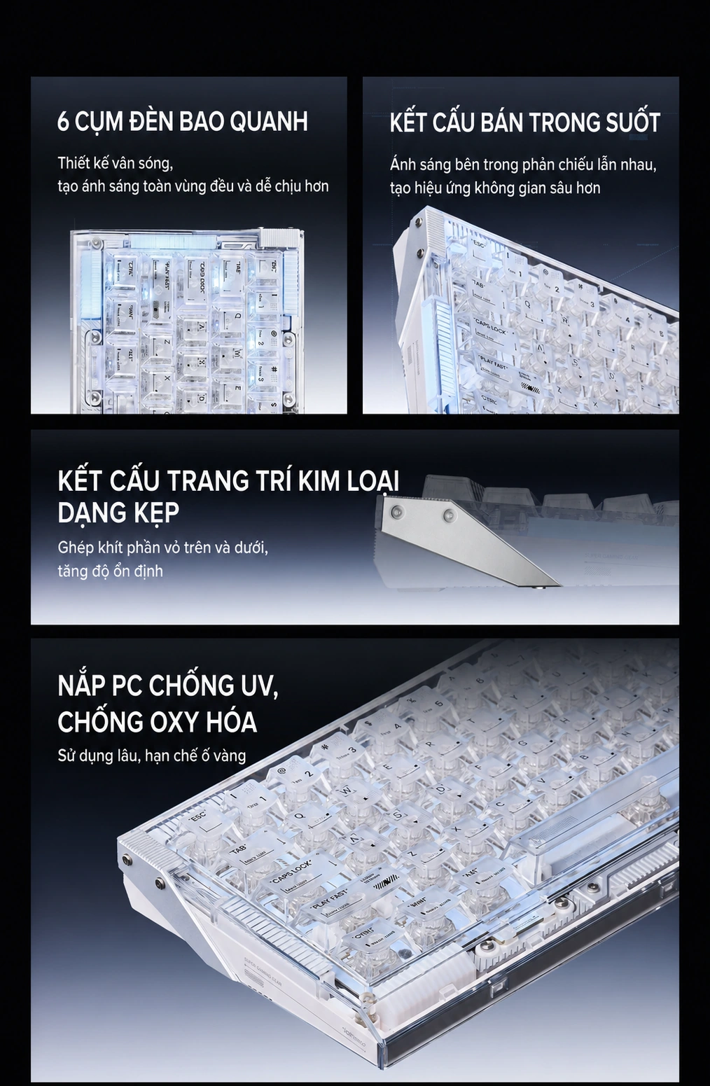 Vật liệu và hệ thống đèn của VELOTA NOTHING 68