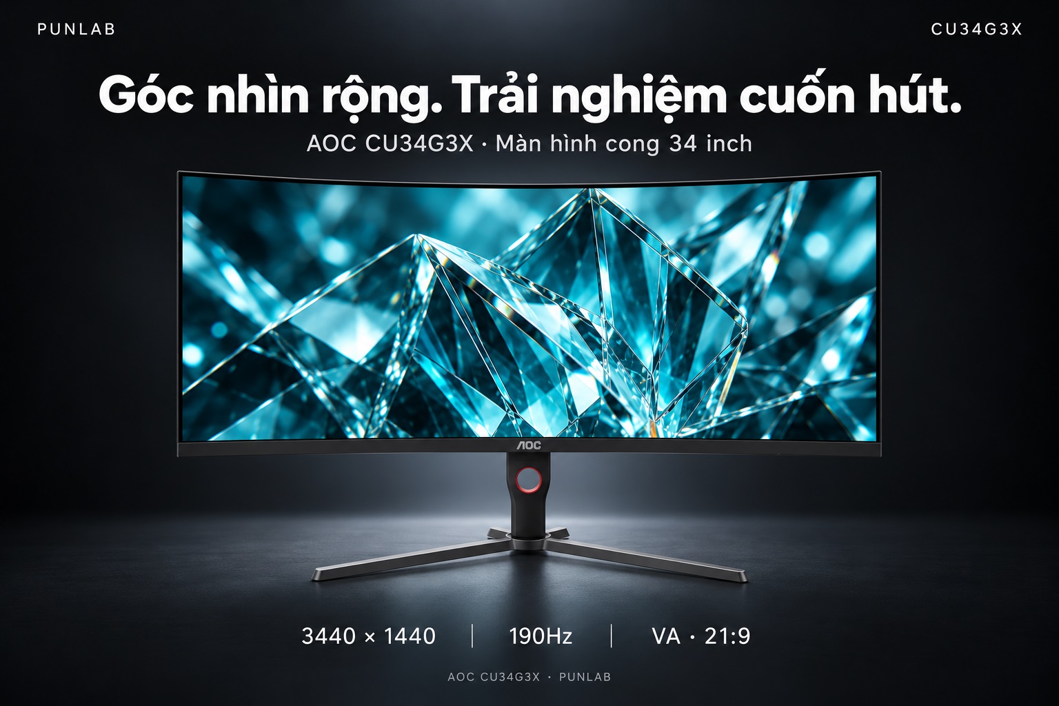 Màn hình AOC CU34G3X — tổng quan sản phẩm