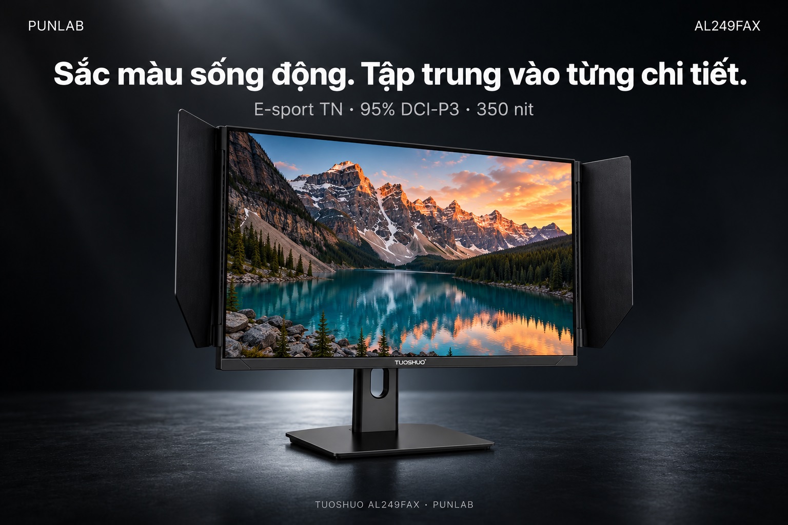 Màn hình TUOSHUO AL249FAX — 95% DCI-P3 và 8-bit