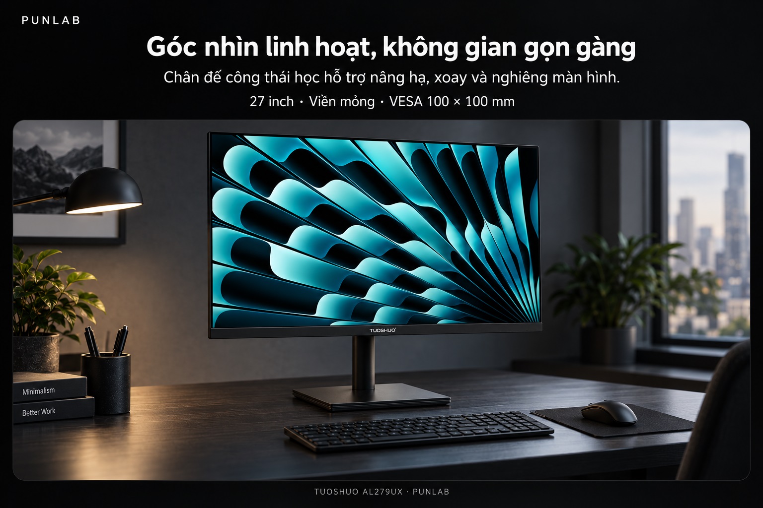 Màn hình TUOSHUO AL279UX — 27 inch và VESA 100 × 100 mm
