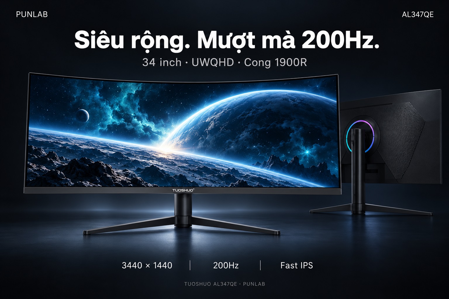 Màn hình TUOSHUO AL347QE — tổng quan sản phẩm