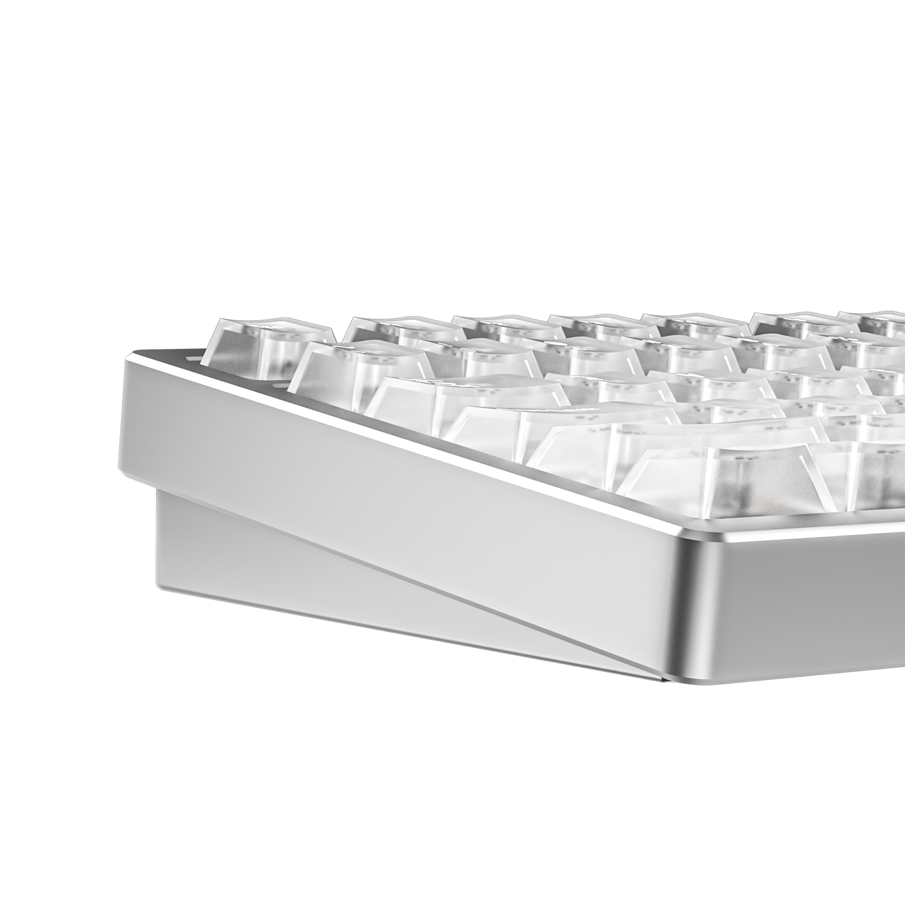 Cạnh vỏ nhôm CNC của WOBKEY Rainy 75 Pro Mithril Silver