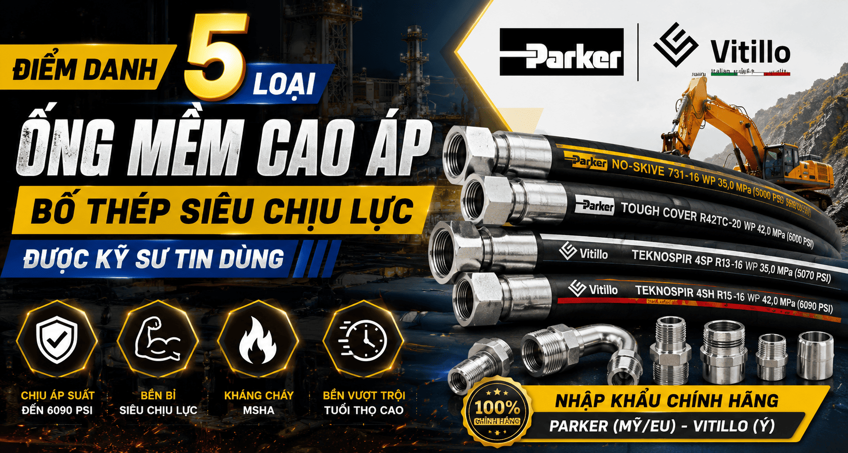 Điểm Danh 5 Loại Ống Mềm Cao Áp Nhiều Lớp Bố Thép Chất Lượng