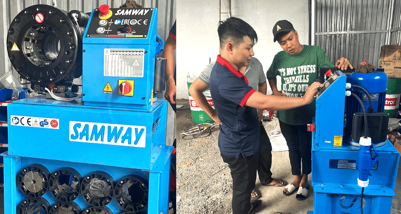 Cung cấp máy bấm ống thủy lực và trọn gói vật tư cho xưởng tại Bình Phước