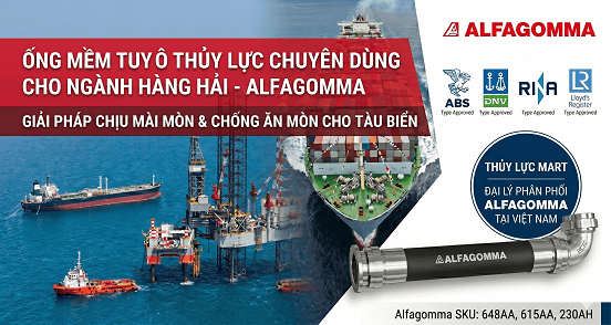 Ống Mềm Tuy Ô Thủy Lực Alfagomma Chuyên Dùng Cho Ngành Hàng Hải
