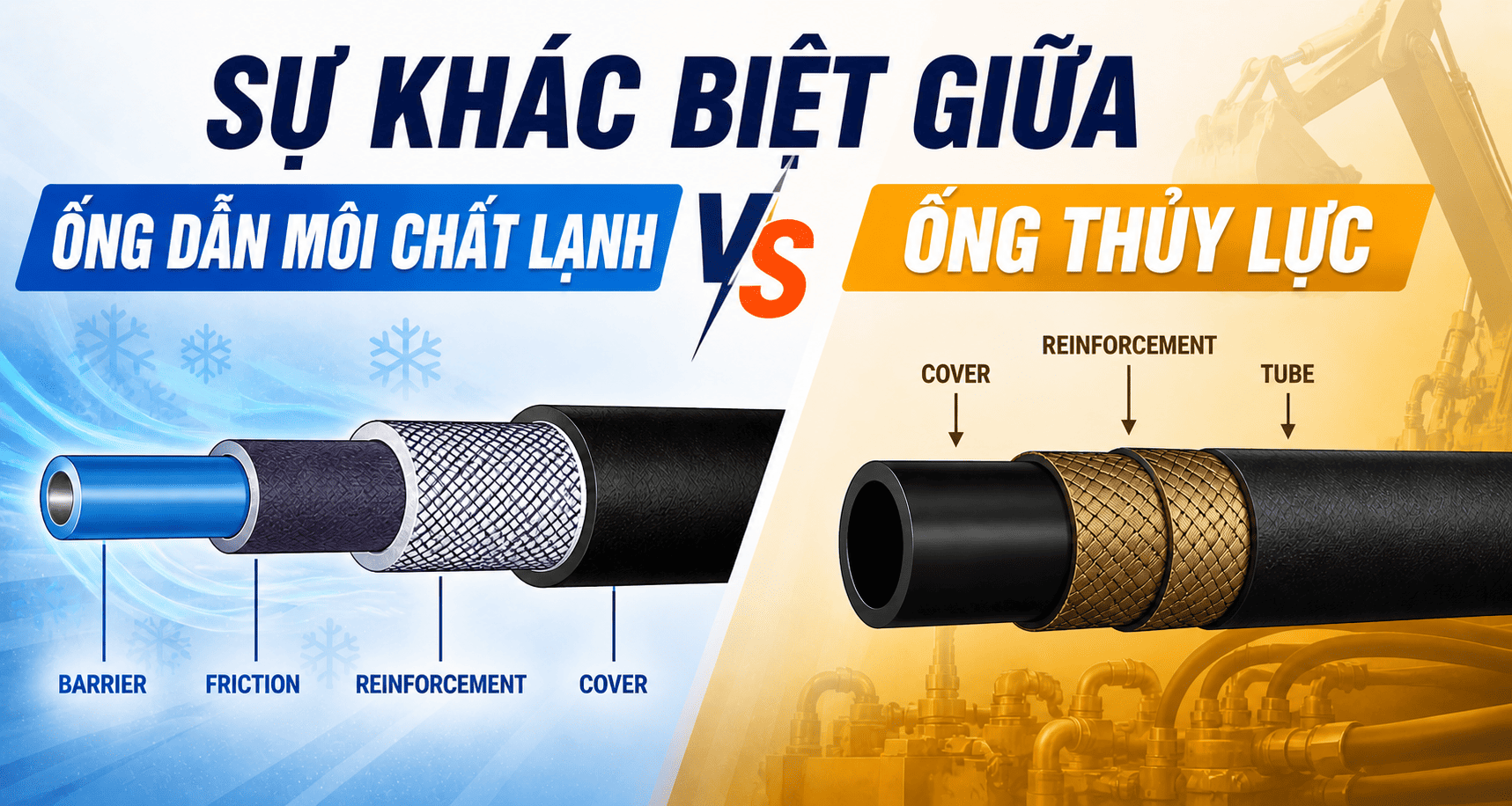Ống dẫn môi chất lạnh điều hòa và ống thủy lực có thay thế cho nhau được không?