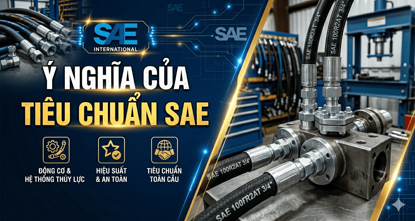 Ý nghĩa của tiêu chuẩn SAE trong thiết kế và vận hành hệ thống đầu nối, ống thủy lực