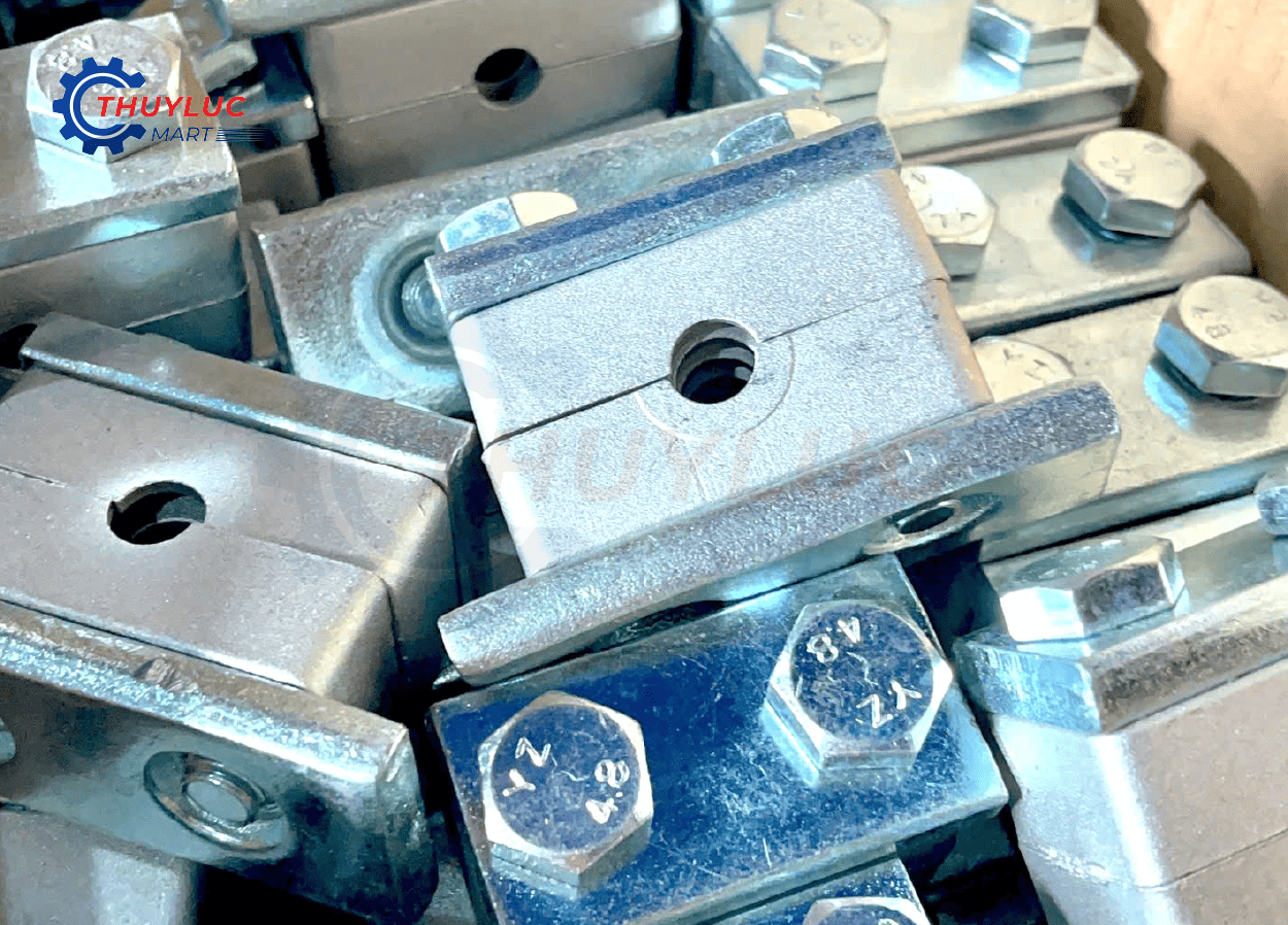 Kẹp ống thủy lực loại nặng bằng nhôm đã nhập kho Thủy Lực Mart