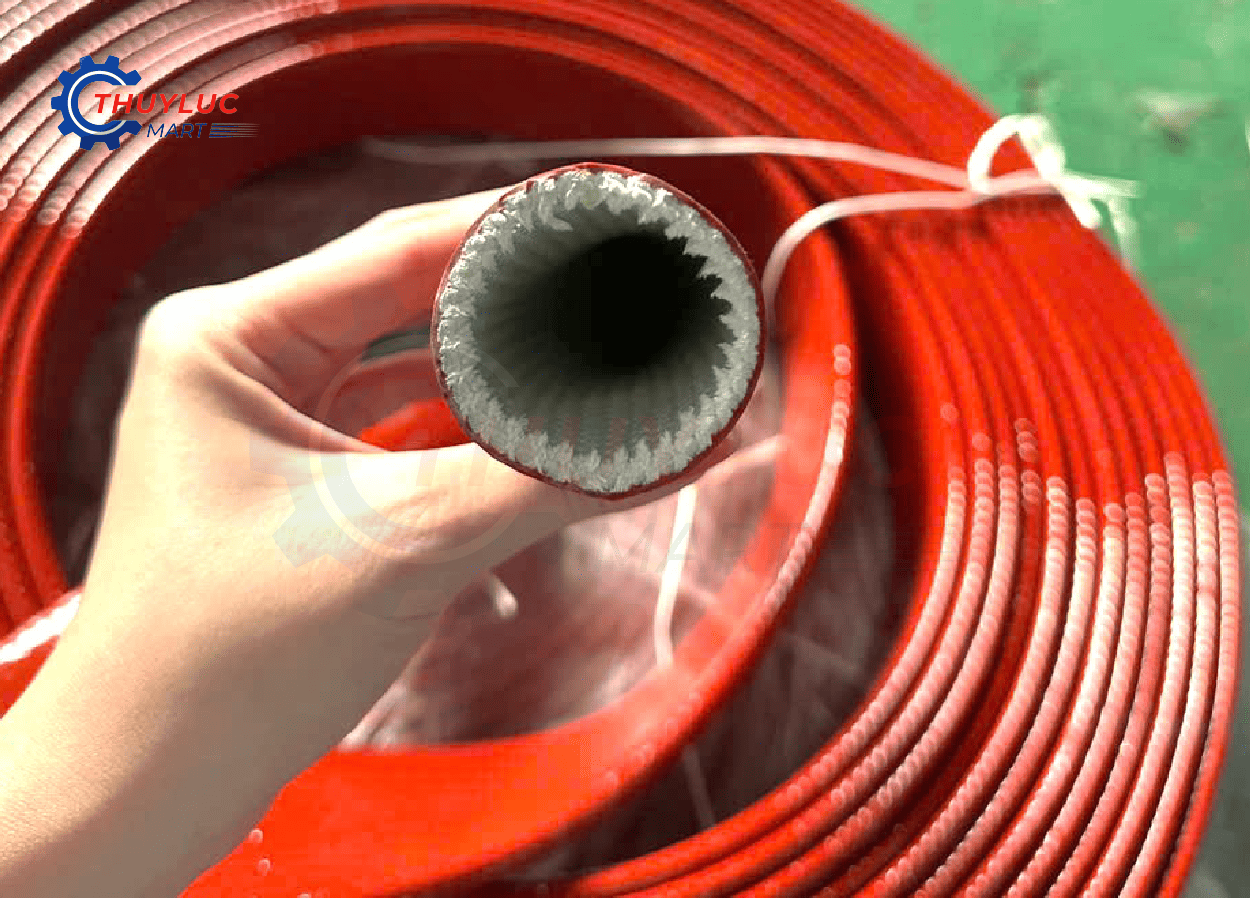 Vỏ PJ cách nhiệt bằng sợi thủy tinh bọc silicon – Fire Sleeve chịu nhiệt mở miệng, lõi sợi thủy tinh trắng dày, hàng PJ chất lượng nhập khẩu Thủy Lực Mart