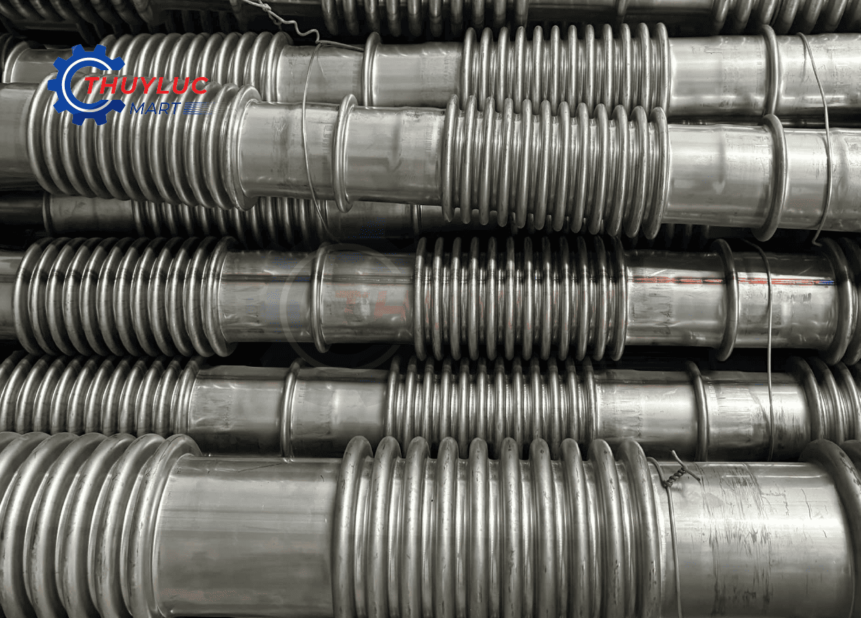 Khớp nối mềm inox dạng sóng, dùng giảm rung và bù giãn nở cho hệ thống đường ống công nghiệp và HVAC