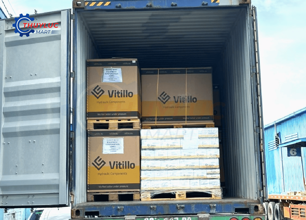 Container hàng Vitillo về kho Thủy Lực Mart – lô ống thủy lực và fitting Vitillo chính hãng nhập khẩu Italy