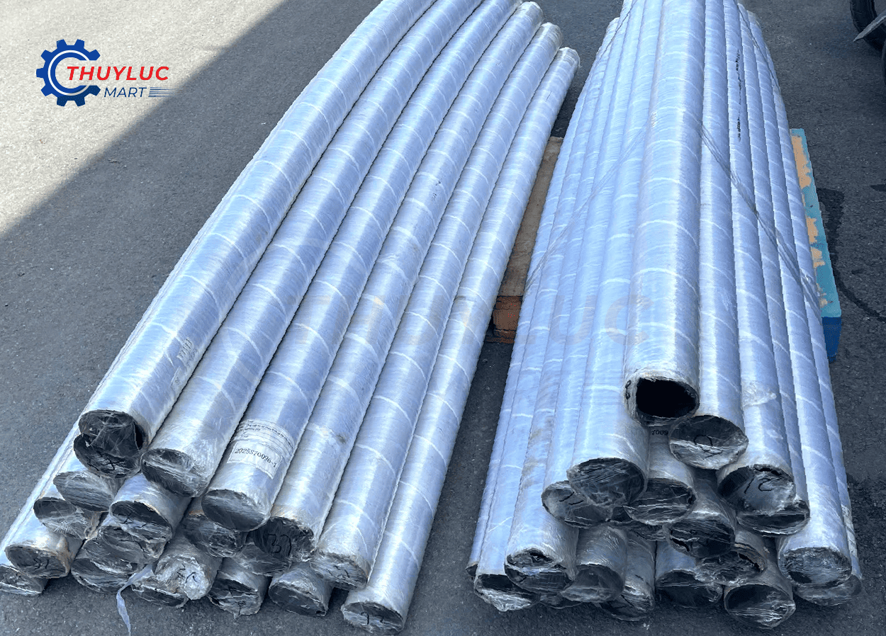 Ống cao su lõi thép DN100 hút xả vật liệu mài mòn nhập khẩu – Hàng ống công nghiệp Sinopulse mới về kho