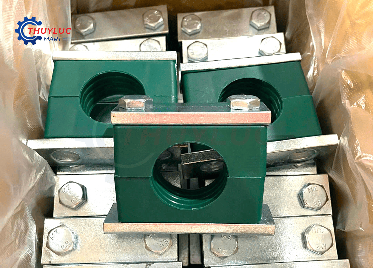 Bộ kẹp ống thủy lực nhựa xanh tiêu chuẩn DIN – hàng mới về tại Thủy Lực Mart