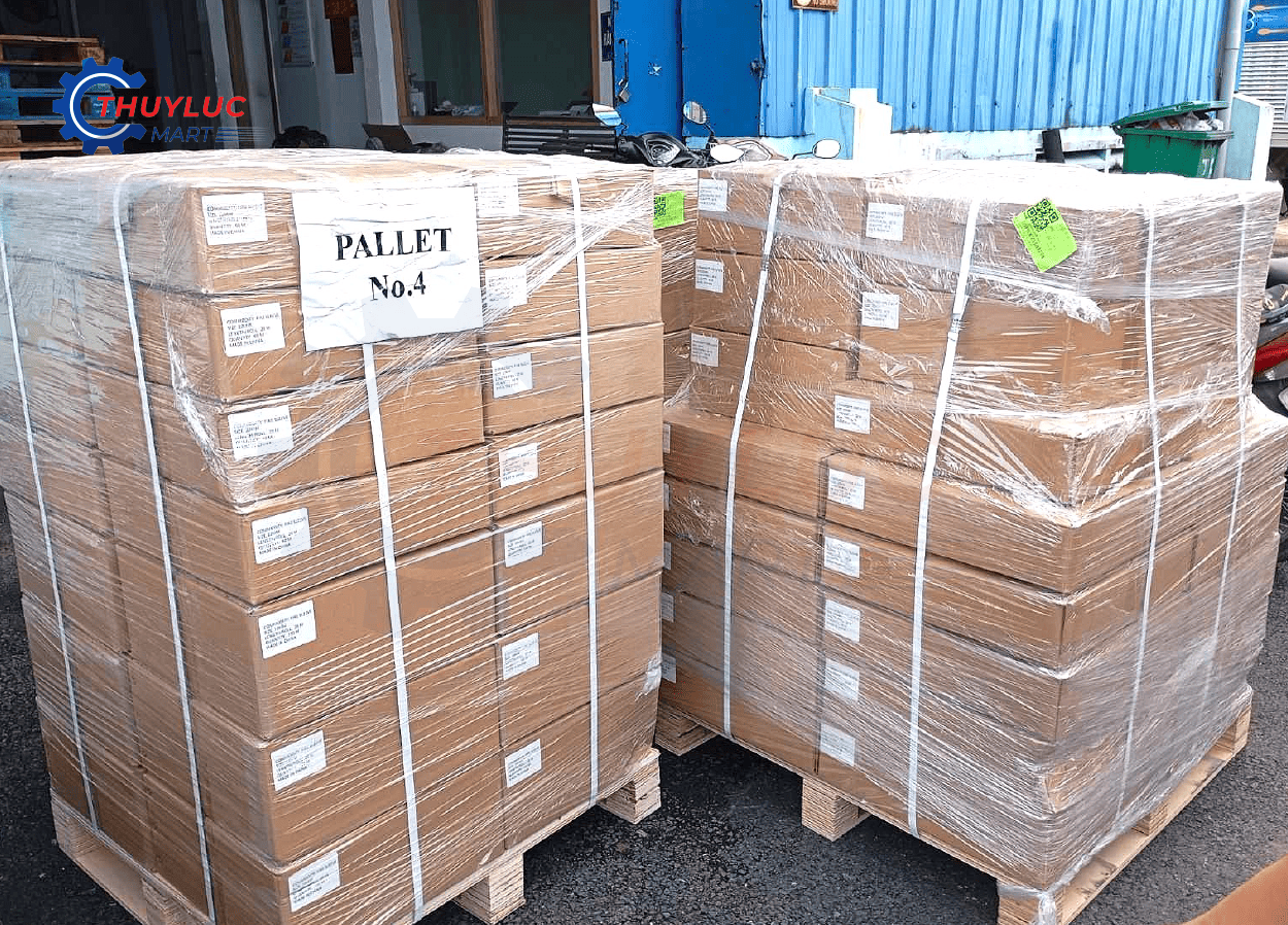 Nhập khẩu vỏ PJ – Fire Sleeve chống cháy được vận chuyển bằng pallet, Thủy Lực Mart cung ứng số lượng lớn cho dự án công nghiệp