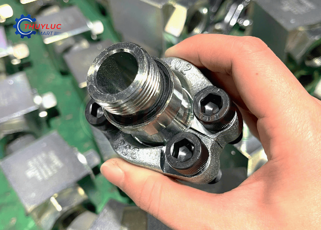 Van cầu Gemels inox thủy lực ren ngoài, gioăng làm kín O-ring, phụ kiện hệ thống thủy lực áp suất cao